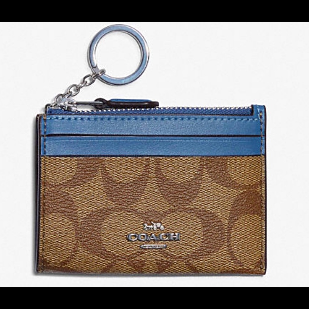 Mini Skinny Id Case In Signature Canvas- brand new w tags
